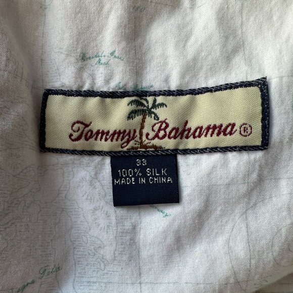 Tommy Bahama Relax Mens 33 Pants Silk Pleated Cuffed Tan Straight Leg - Picture 10 of 11